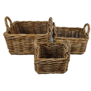 Grey Kubu Oval Laundry Basket